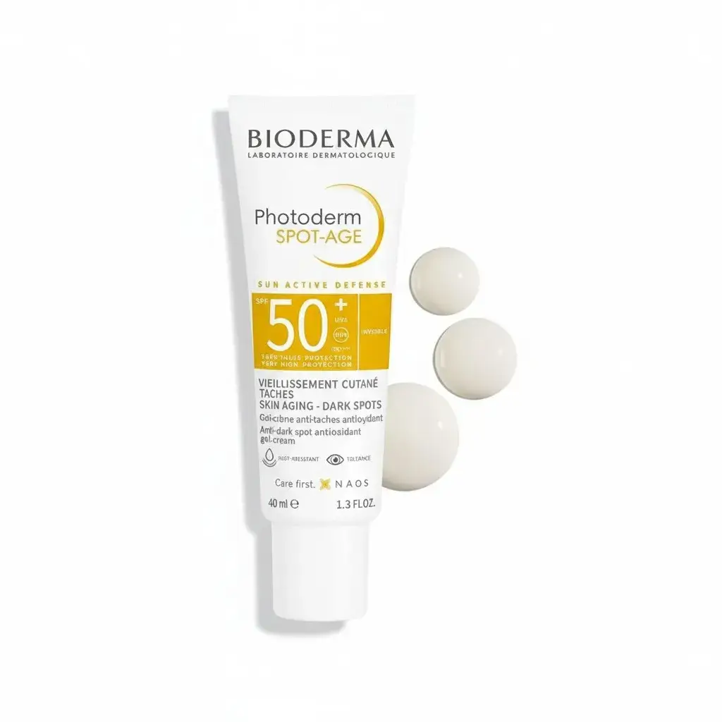 ضد آفتاب بایودرما مدل Photoderm Spot Age SPF 50+ Sunscreen For Dark Spots - حجم: 40 میل