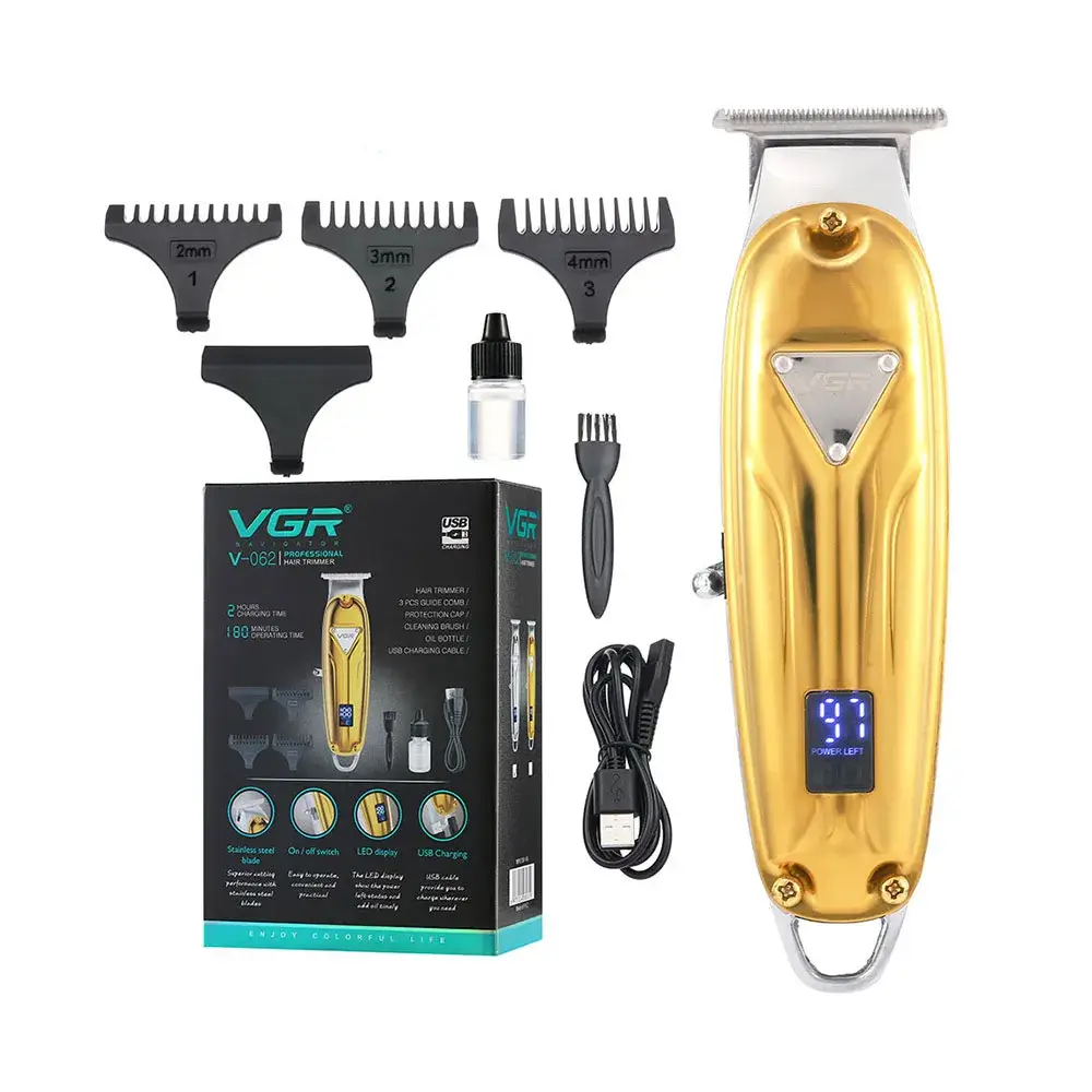 ماشین اصلاح موی سر و صورت وی جی ار مدل V-062 - رنگ: طلایی
