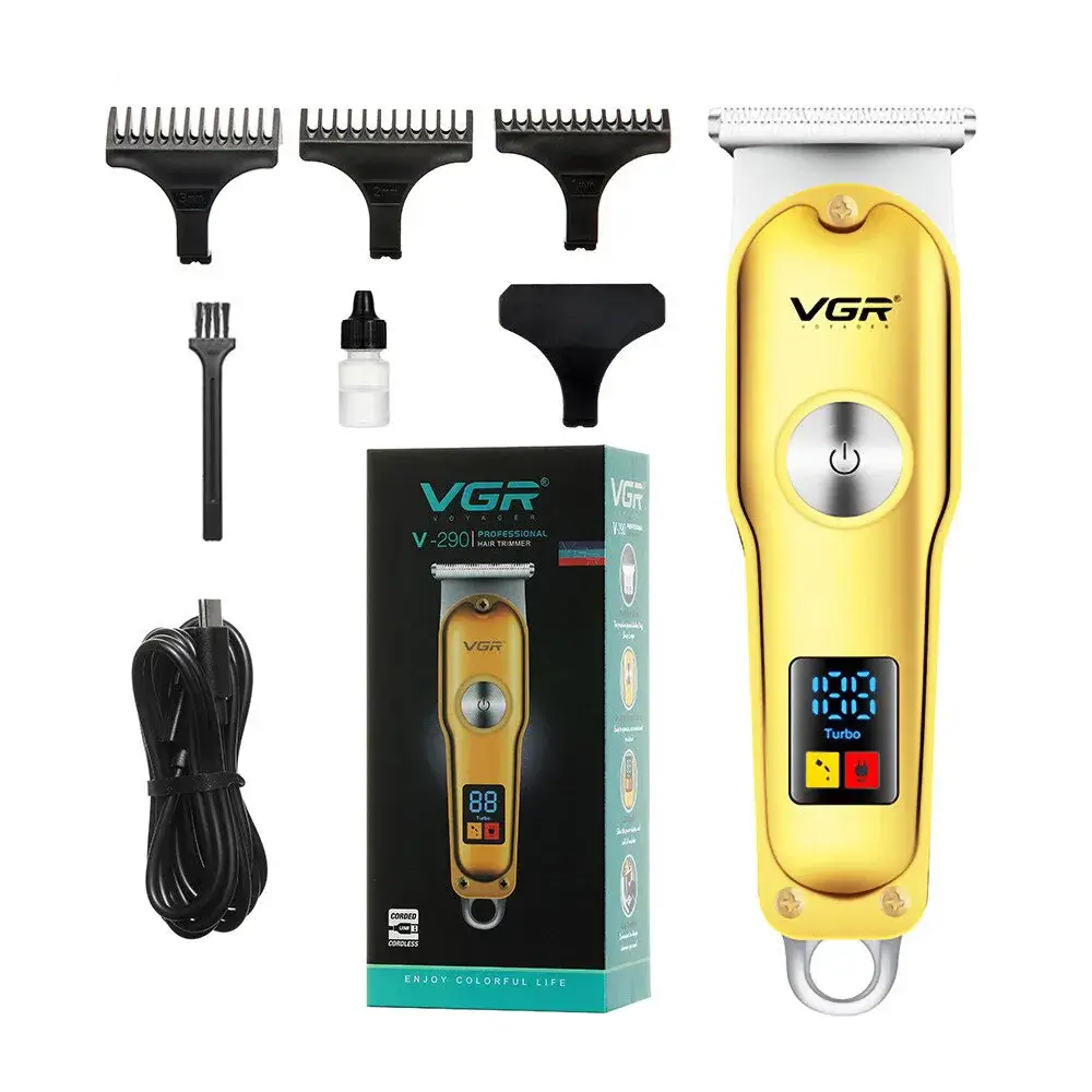 ماشین اصلاح موی سر و صورت وی جی ار مدل V-290 - رنگ: طلایی