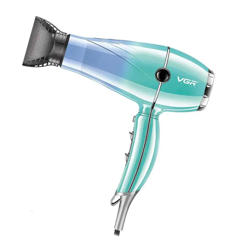 سشوار حرفه ای وی جی ار مدل V-452 - رنگ: فیروزه‌ای