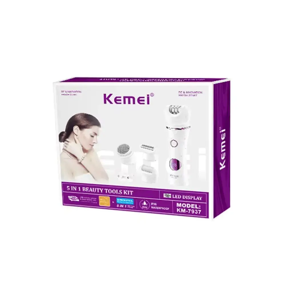 اپیلاتور پنج کاره کیمی مدل KM-7937 - رنگ: سفید