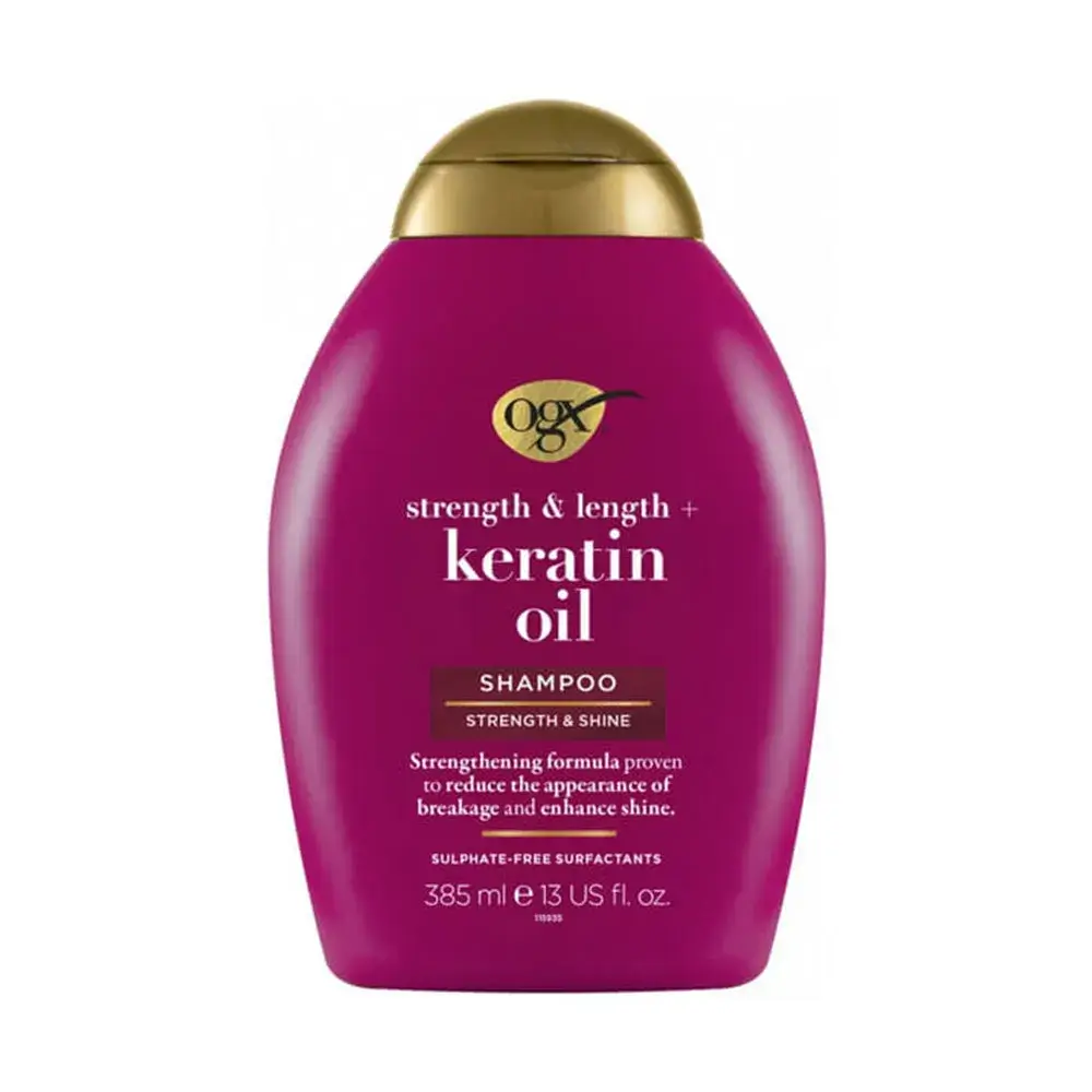 شامپو ترمیم کننده او جی ایکس مدل Keratin Oil - حجم: 385 میل