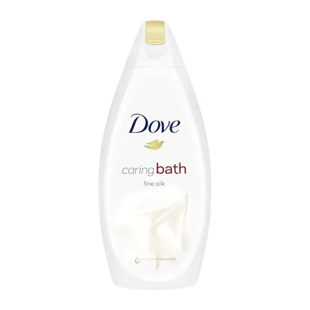 شامپو بدن کرمی داو مدل Caring Bath Fine Silk - حجم: 500 میل