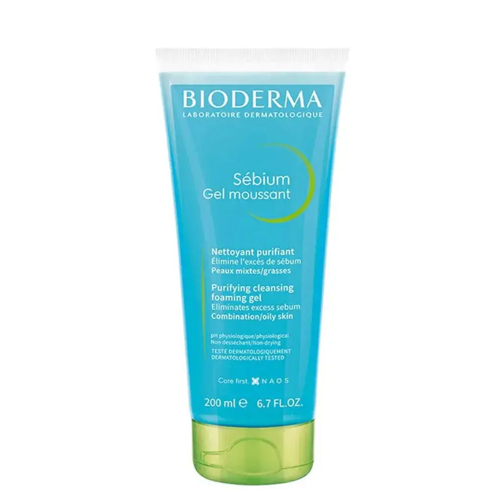 ژل شستشوی صورت بایودرما Sébium Gel Moussant حجم 200 میلی لیتر تیوپی - حجم: 200 میل